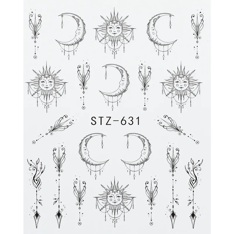 1 шт ювелирные наклейки для ногтей черные с цветочным рисунком Маникюр