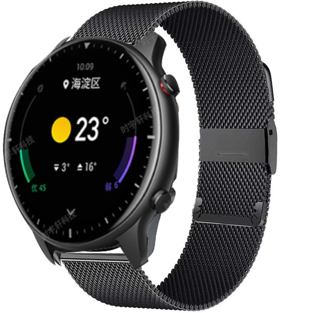 22 мм металлический ремешок для смарт браслета Amazfit GTR2 Smartband Xiaomi Huami темп Stratos 2 S 3 smart