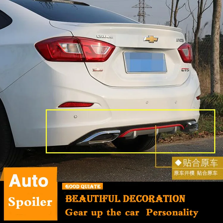 Диффузор для заднего бампера Chevrolet Cruze 2017 2018 2019|Обвесы| |