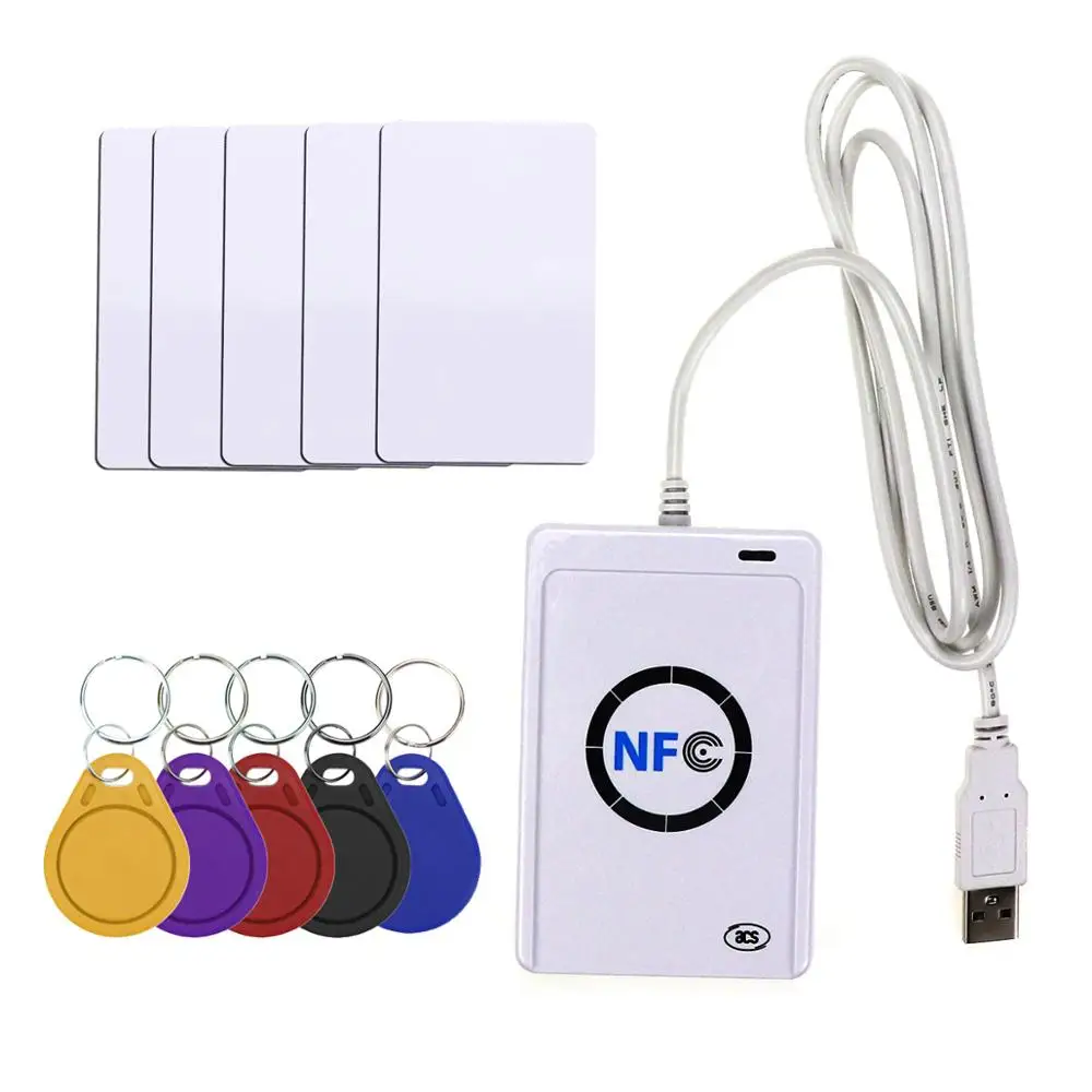 NFC считыватель USB ACR122U бесконтактная смарт карта ic и писатель rfid Копир Дубликатор 5
