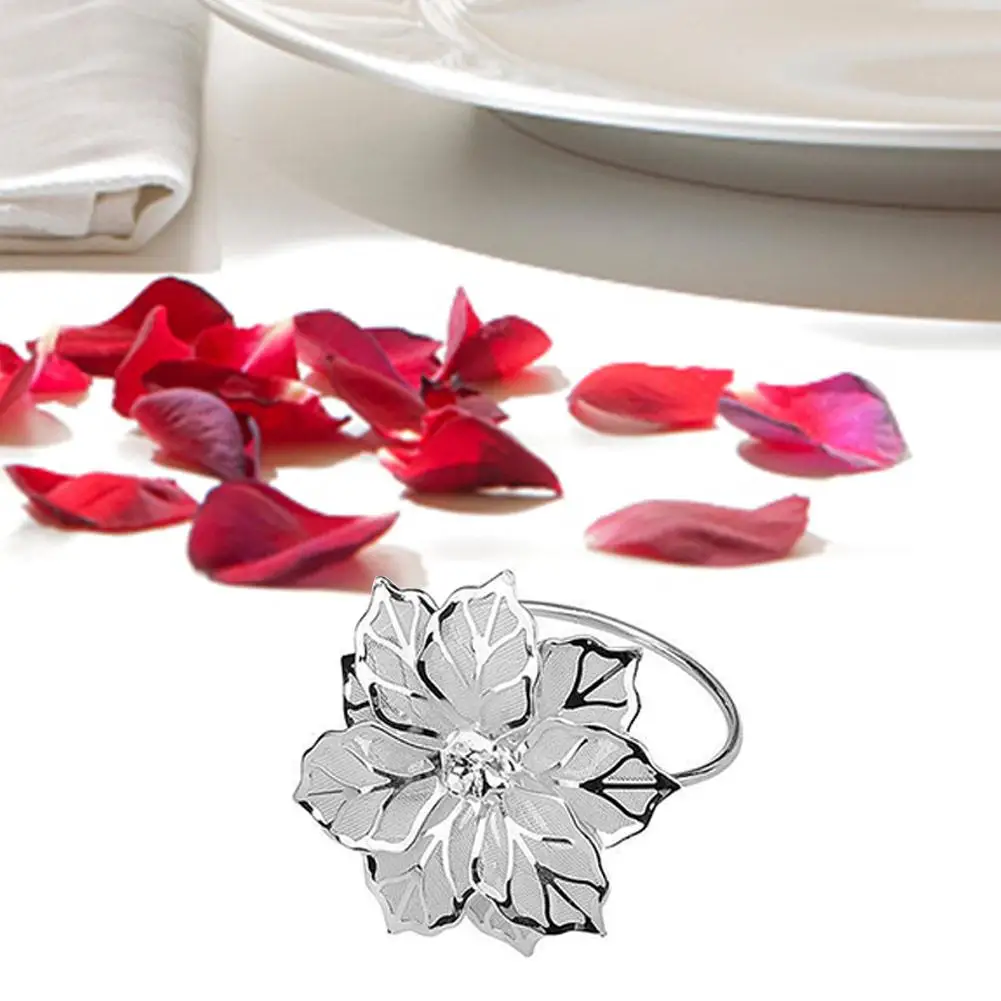 Кольца для салфеток с ажурным цветком ужинов дней рождения свадеб семейных