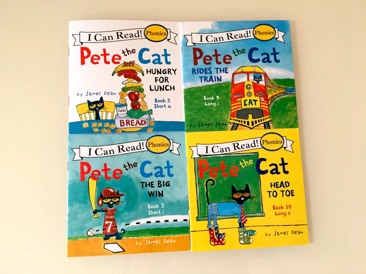 12 книг/набор детские книги с надписью Pete Cat 13 х13 см|Чтение| |