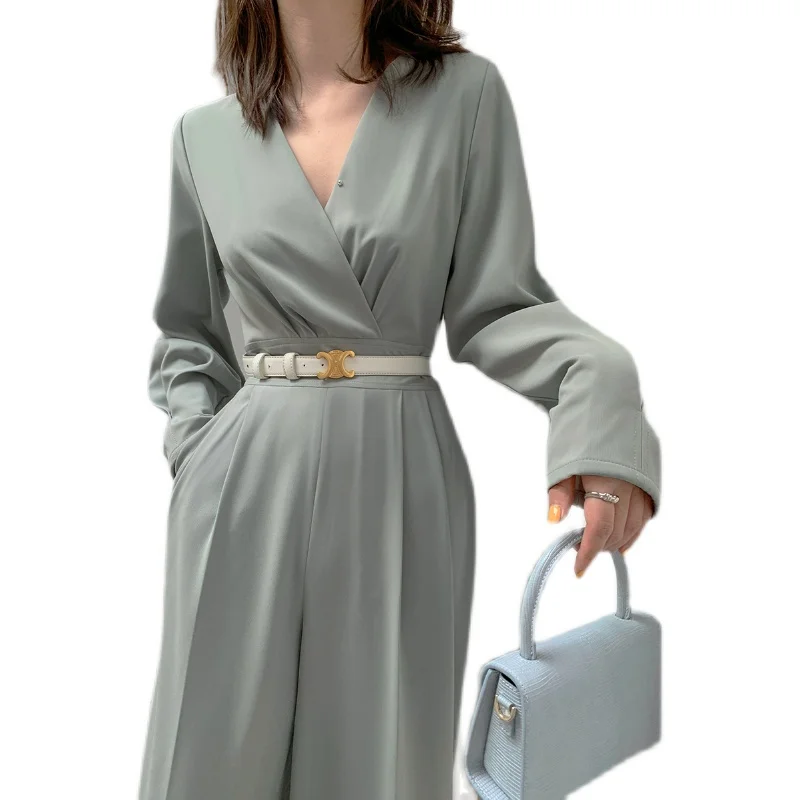 Элегантные женские комбинезоны с длинным рукавом французский роскошный новый