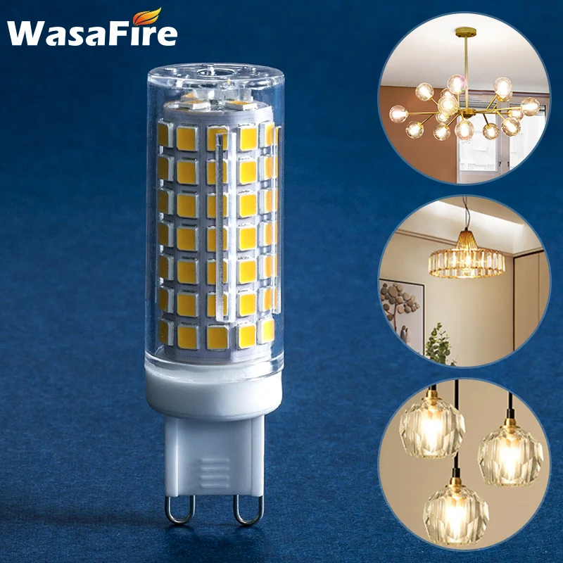 

WasaFire 120V G9-2835C-88 Led Lamp Bulb Led Candle Light Bulb Dimmable Corn Lamp B22 Chandelier Lighting for Kitchen Bathroom