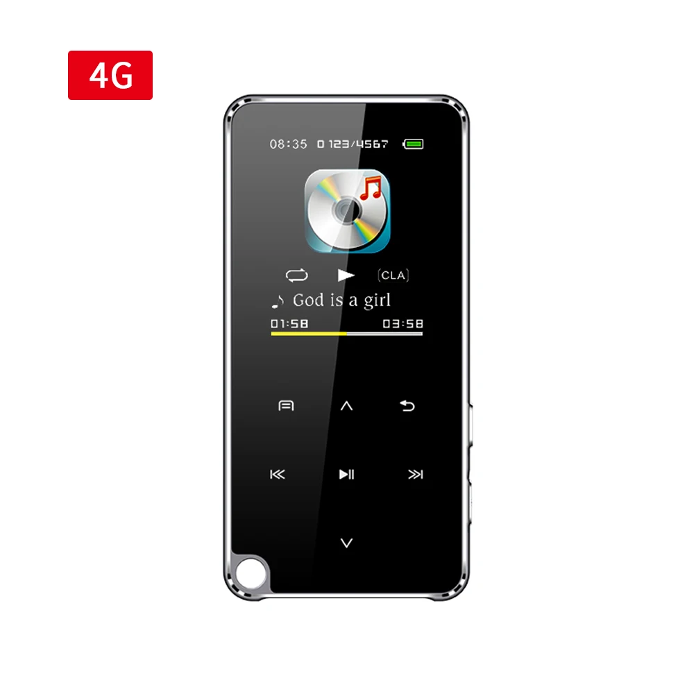 

MP4 Player with Bluetooth Speaker Touch key Built-in 32GB 16GB HiFi Metal Mini Portable Walkman with radio FM recording