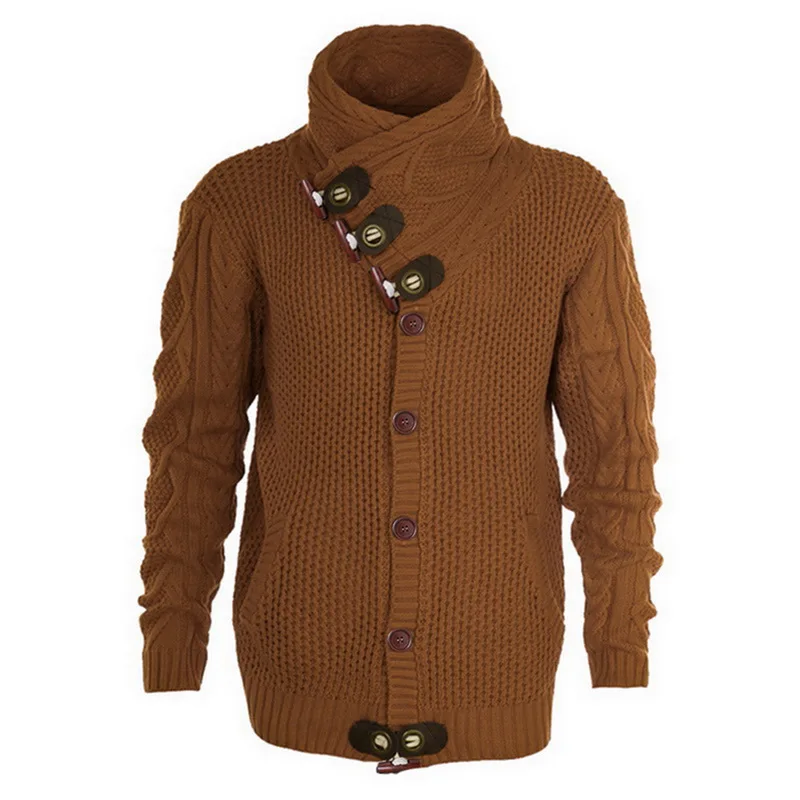 Для мужчин модные однотонные Цвет с длинным рукавом свитера зима-осень 2019 новая