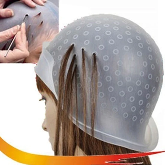 Coloring Highlighting Reusable Caps Hat Frosting Tipping Dyeing Color Styling Tools