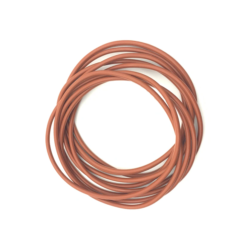 

10pcs VMQ O Ring Seal Gasket Thickness CS 5.7 OD105 ~ 400mm Silicone Rubber Insulated Waterproof Washer Round Shape Nontoxic Red