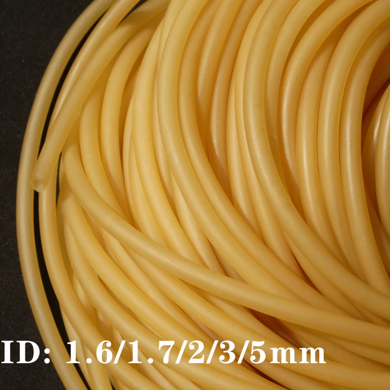 

ID 1.6 1.7 2 3 5mm Nature Latex Rubber Hoses High Resilient Elastic Surgical Medical Tube Slingshot Catapult