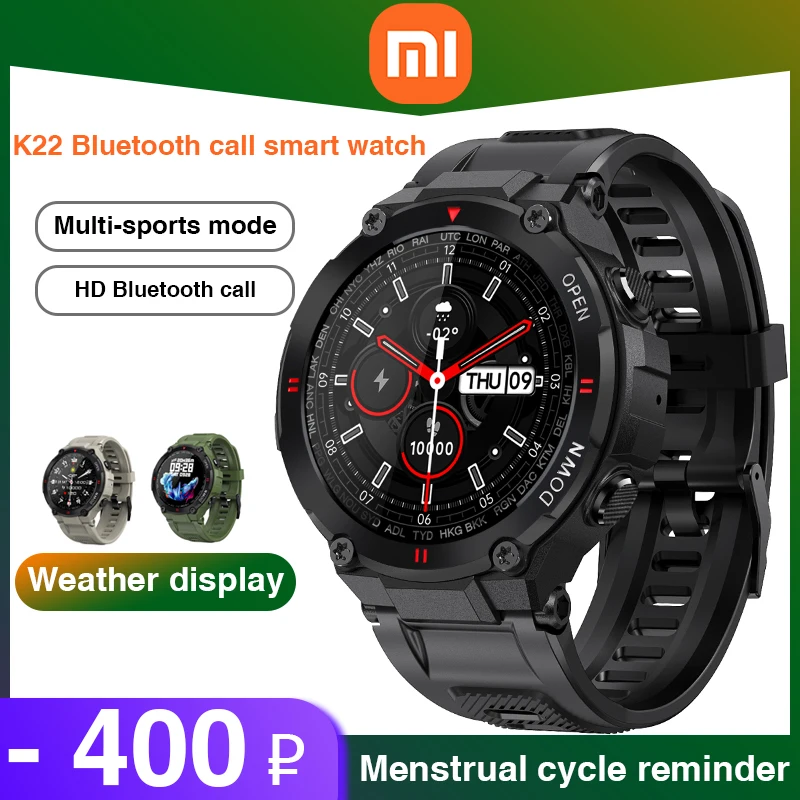 Xiaomi smart watch male full touch 1.28 inch IPS screen Bluetooth call sports clock IP68 heart rate monitoring for IOS Android