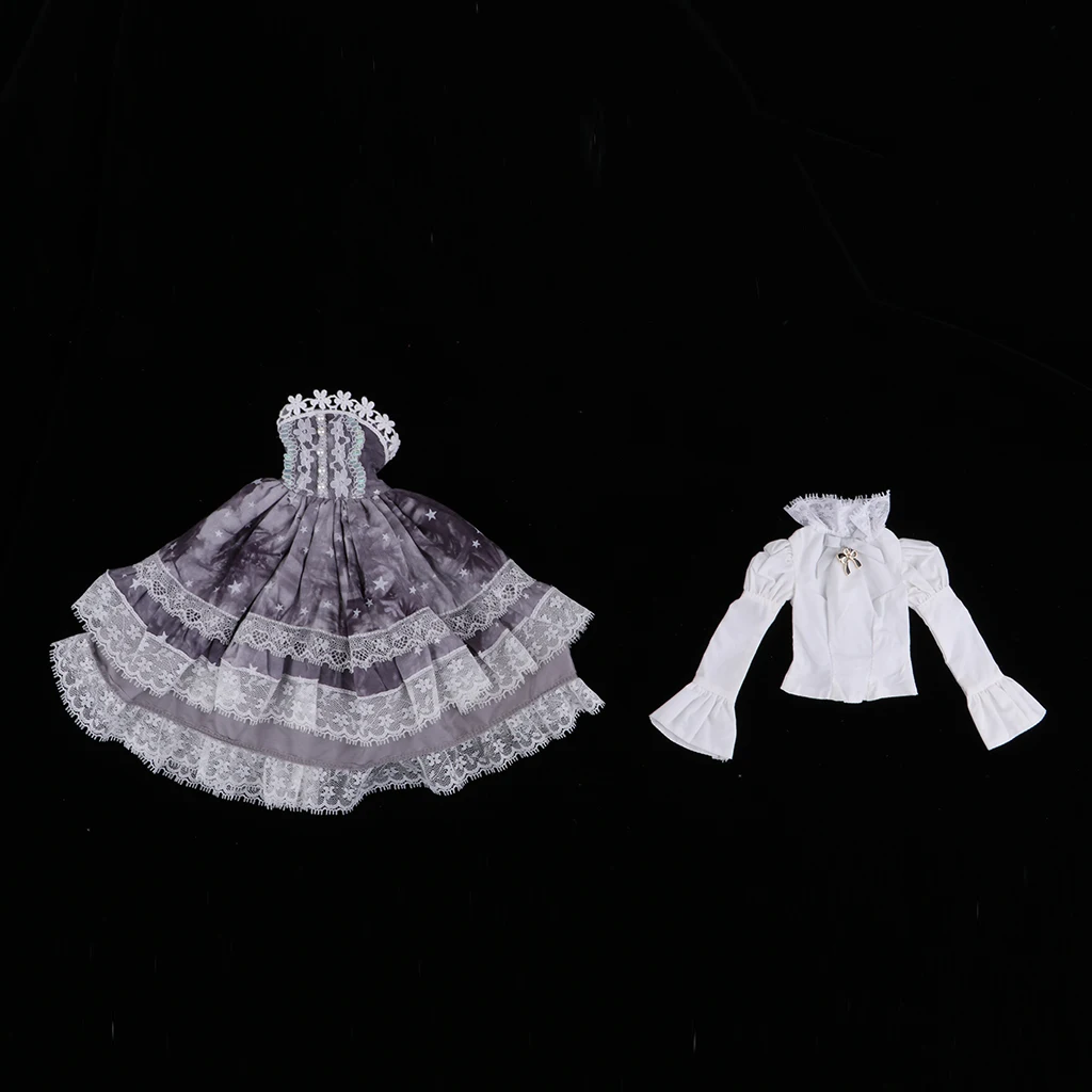 Модная кукольная одежда кружевная юбка для принцесс и белая рубашка наряд 1/4 BJD