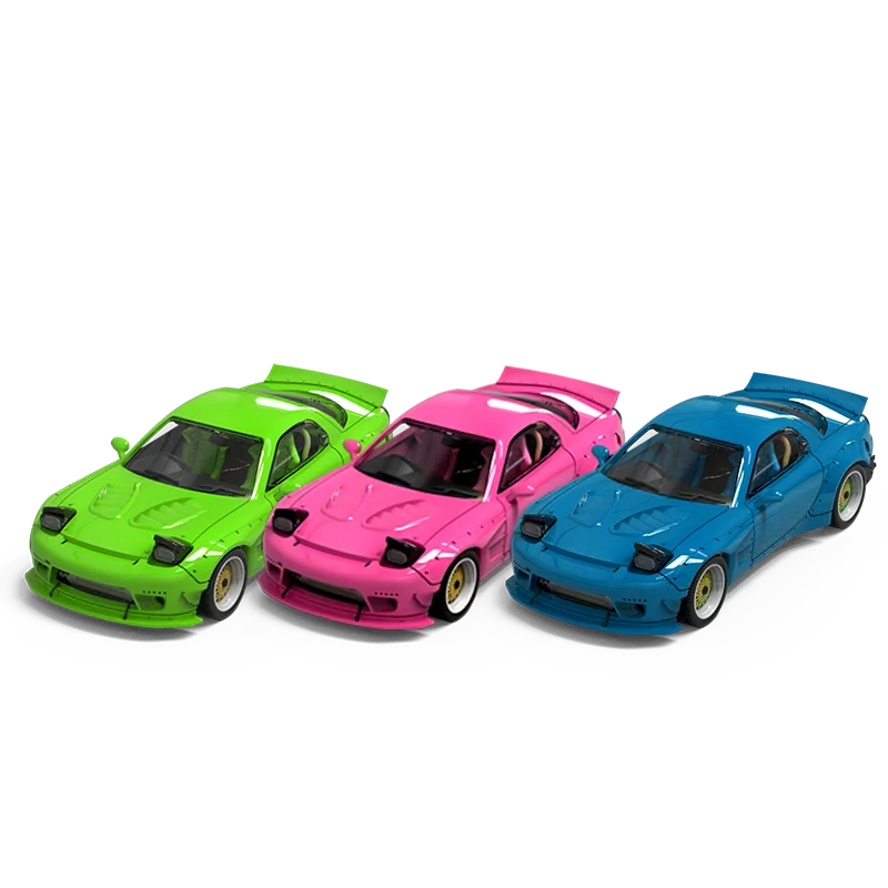 TM Time Micro 1:64 Mazda RX7 Rocket Bunny модификация масштаба модели автомобиля коллекция
