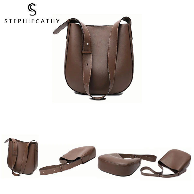 SC Повседневный стиль натуральная кожа женская сумка через плечо одноцветная