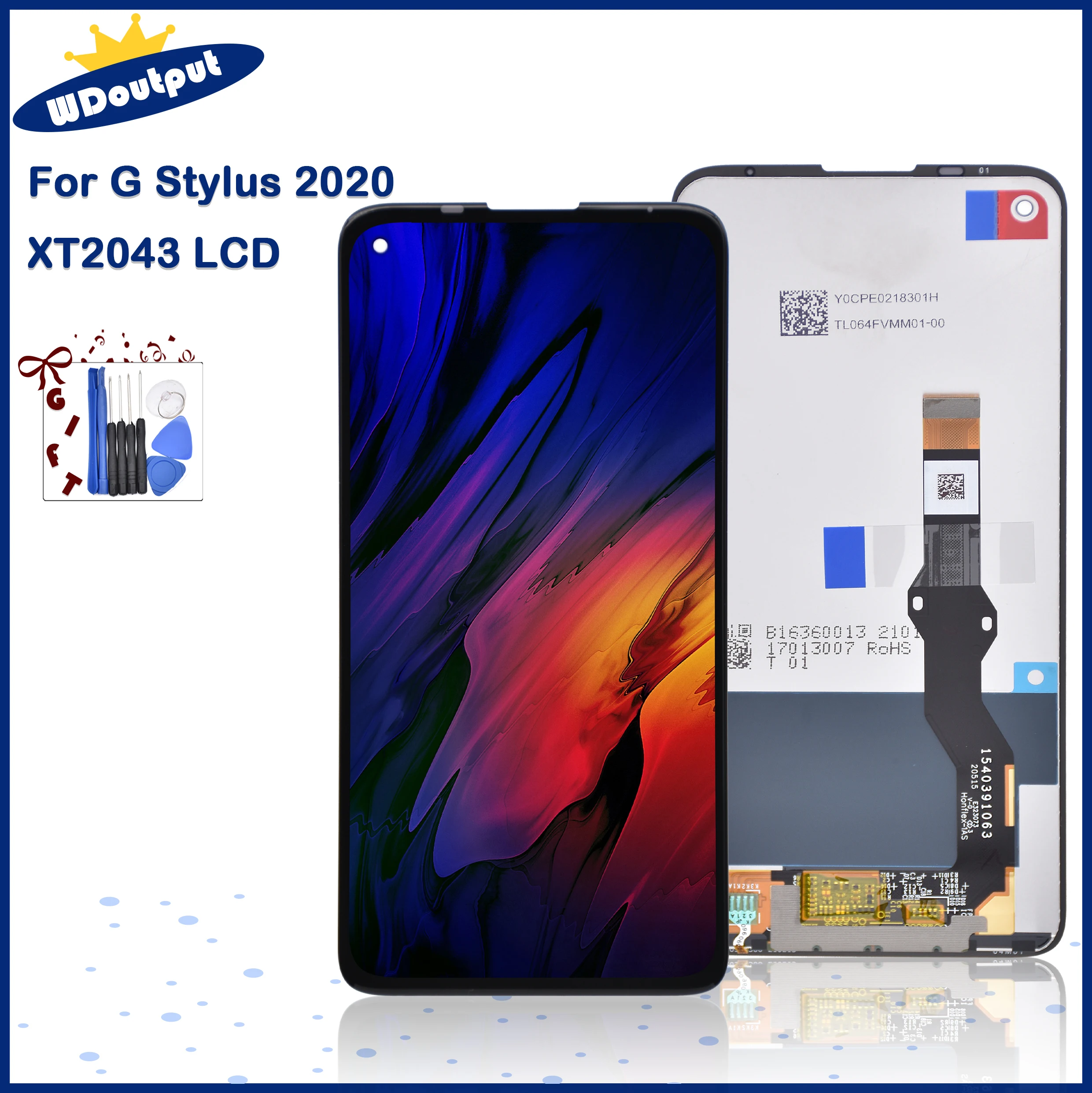 ЖК-дисплей 6,4 дюйма для Motorola Moto G Stylus, сенсорный экран, дигитайзер в сборе, замена для Moto G Stylus Display XT2043 XT2043-4