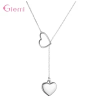 romantic love heart necklaces for women girl wedding engagement gifts 925 sterling silver necklace pendant jewelry bijoux