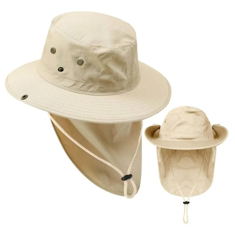 Панама с ремешком для защиты от ультрафиолета шляпа широкими полями шеи отдыха