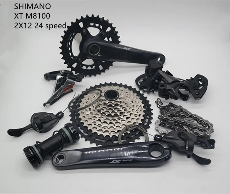 Набор скоростей переключателя передач SHIMANO DEORE XT M8100 2x12S 24 скорости для горного