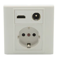 eu 86 style 1 port hdmi v2 0 1 port toslink audio fiber 1 port power outlet wall plate support customization