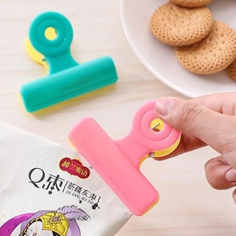 

8 шт./лот многофункциональные зажимы для пакетов, зажимы для свежих продуктов, зажимы для фотофайлов, зажимы в ассортименте цветов, герметич...