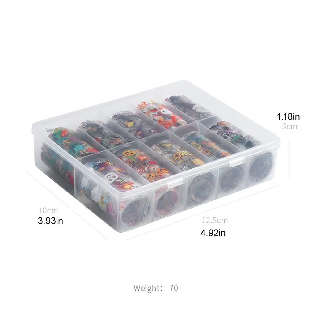 10 Маникюр для ногтей сетка Звездная бумага Хэллоуин Рождество Вечеринка