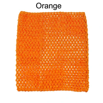 Orange Lined Tops Вязаные крючком топы-пачки с подкладкой 9x10 дюймов, вязаные топы для платьев-пачек, 1 предмет - Цвет: Orange Lined Tops