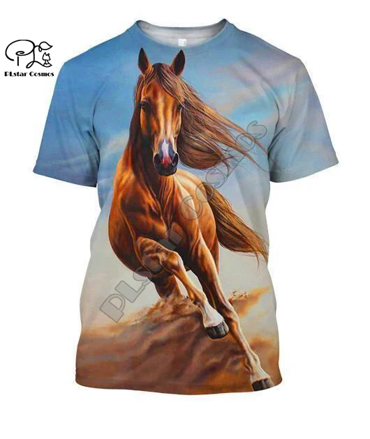 Ух девушка любовь лошадь тату рисунков животных красочные забавные 3dprint Harajuku