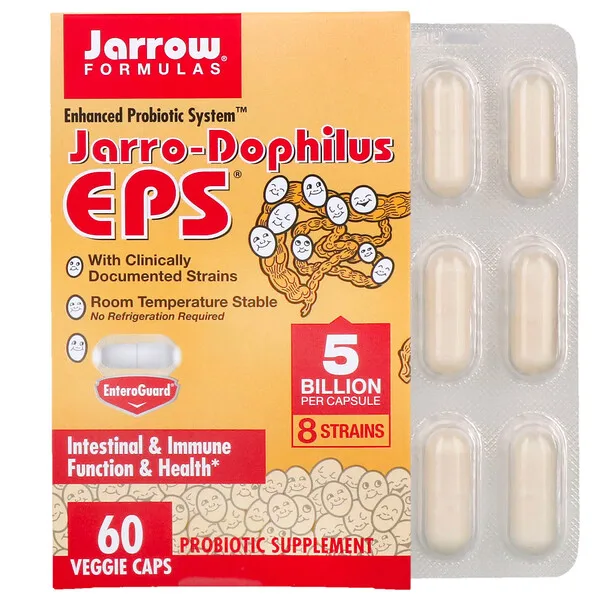

Jarrow Formulas Jarro-Dophilus EPS 5 Billion 60 Veggie Caps Intestinal Immune Function Health Probiotic System FREE SHIPPING