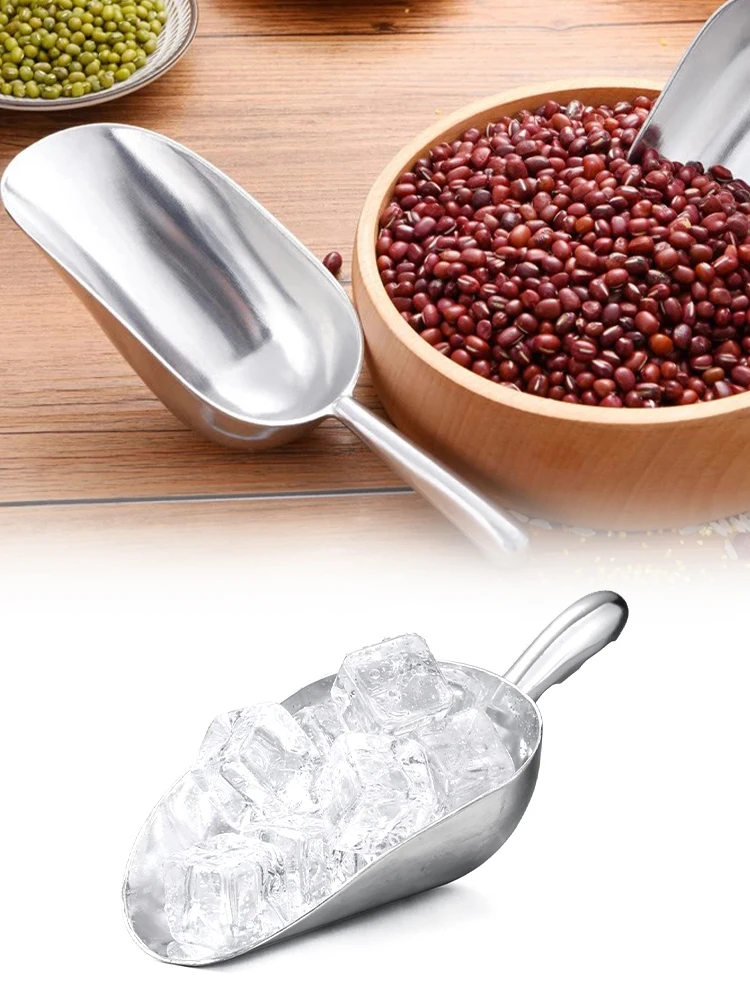 

Ice Scoop Aluminum Alloy Shovel For Ice Grain Coffee Beans Scoops Bar Ice Scraper Kitchen Storage Tool Coffee Spoon