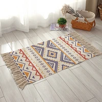 modern cotton linen carpet bedroom living room rectangular non slip mat