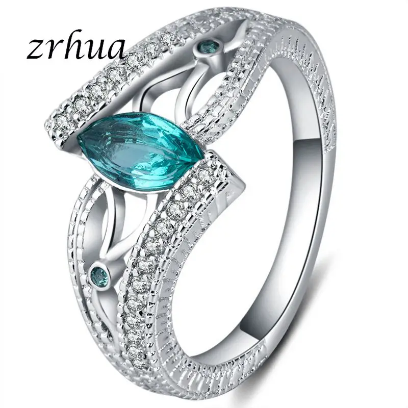 Женское кольцо из серебра 925 пробы с фианитом|Кольца| |