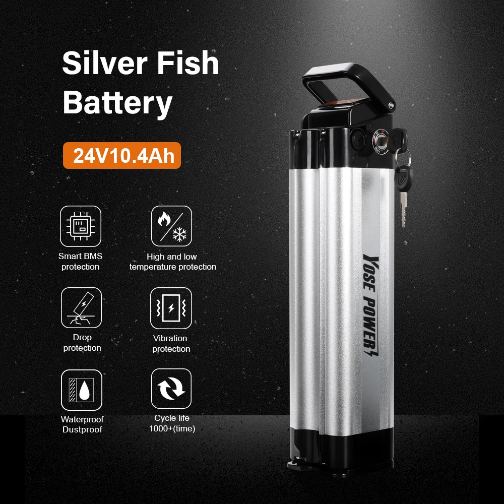 

Ebike Battery 24V 10.4Ah Seat Tube Electric Bike Battery Phylion XH259-10J 18650 Lithium Battery for Prophete E-bikes Ebike Akku
