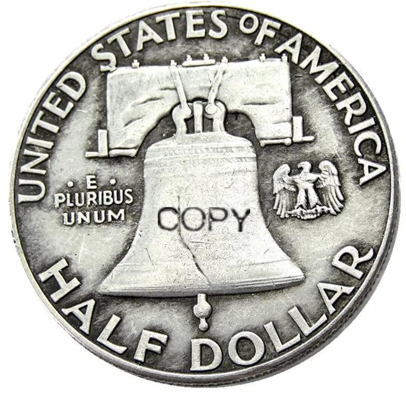 FK(03) Hobo Creative 1957 Franklin Silver Half Dollar skull zombie skeleton hand carved Copy Coins | Non-currency