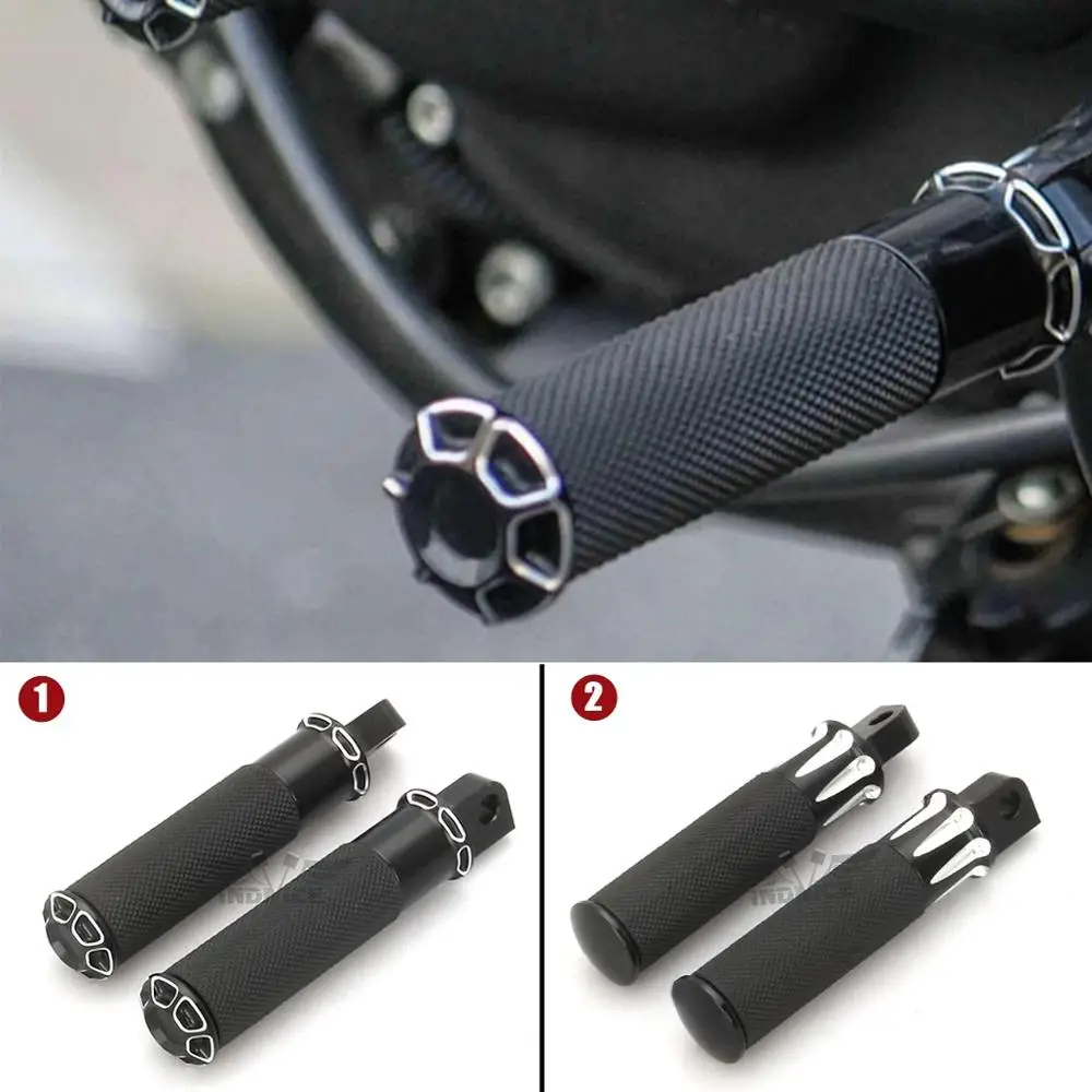 

CNC cut rubber footrest for Street glide breakout FXD sportster 883 pegs