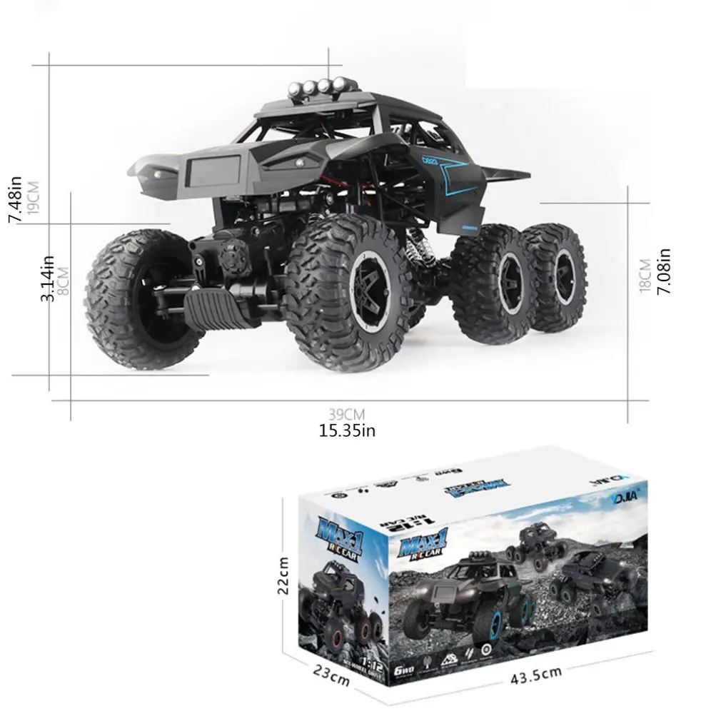 

D821/D823/D824 RC Car RC Crawlers RTR 1/12 Scale 6WD 2.4GHz Off Road Truck Rock Crawler All Terrain Vehicles Climbing Car