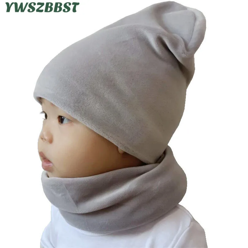 Новый модный детский комплект с шапочкой вельветовый однотонный чехол для