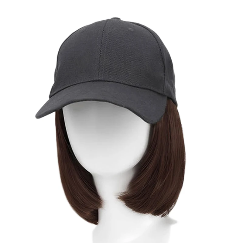 

WEILAI Ins Wig Hat One Female Autumn and Winter Net Red Simple Joker Baseball Cap Korean Leisure Solid Color Cap