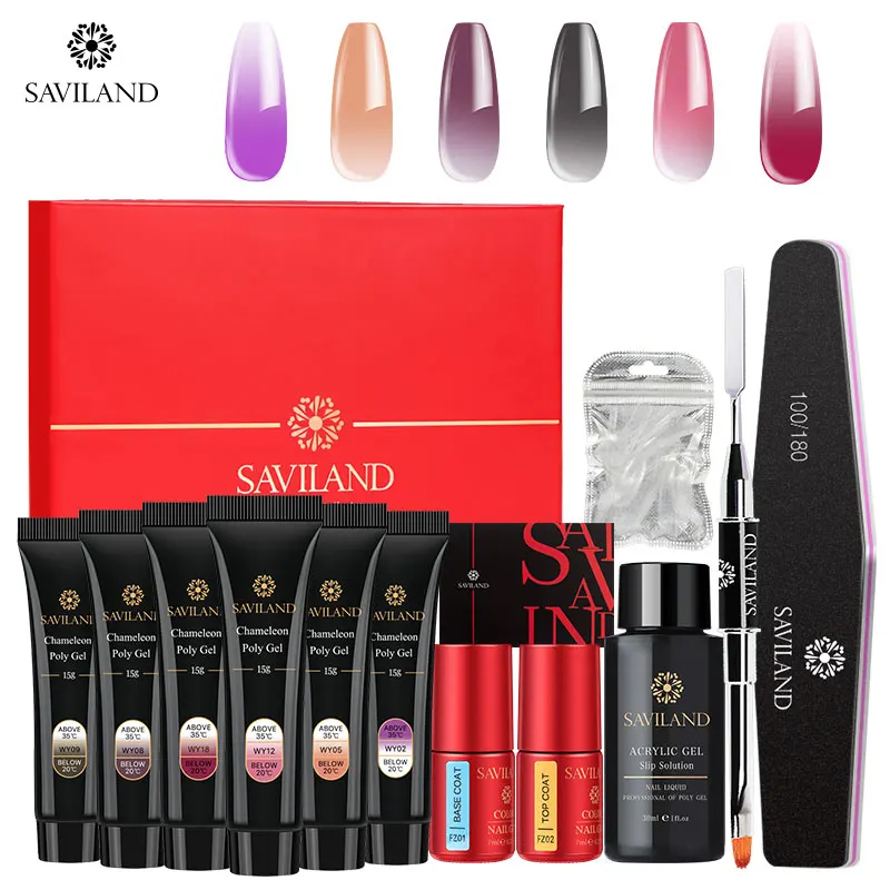 15g 12pcs Gel Kit Soak off 4 шт./компл. поли набор гелевых УФ Акрил строитель поли-гель, быстро сохнут, дизайн ногтей Pro с длинным натуральных ногтей Жесткий Гель-лак - Цвет: 15g 12pcs Gel Kit