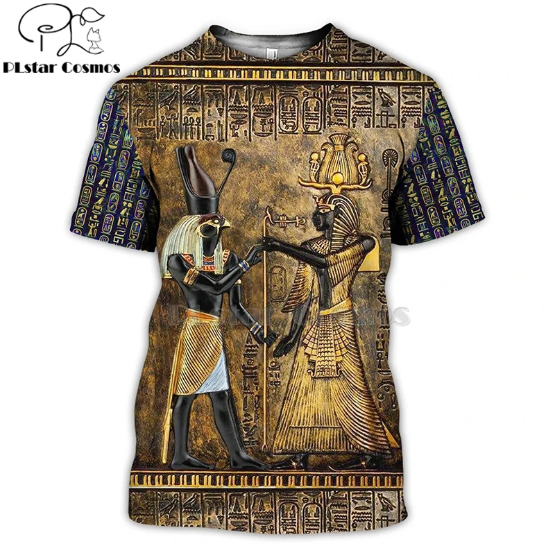 Футболка PLstar Cosmos мужская с 3D принтом лица Анубиса рубашка египетского Бога глаза