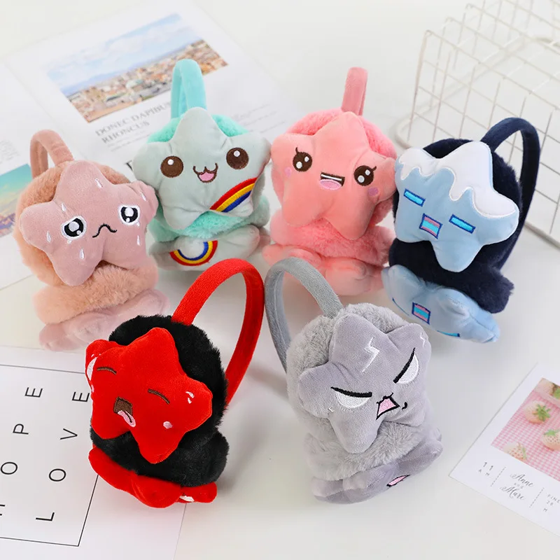 Меховые детские наушники для мальчиков теплые девочек с кошачьими ушками