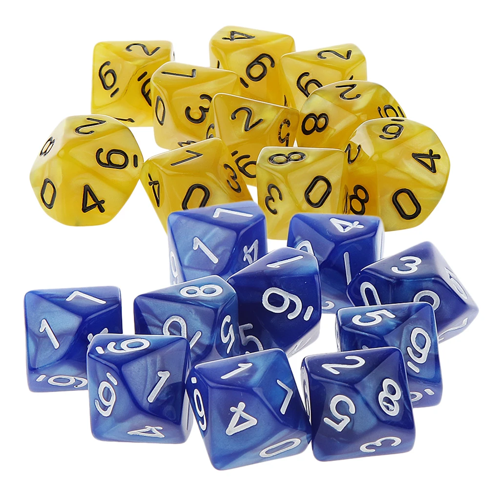 20x22 мм десятисторонняя игральная кость D10 для игры в подземелья D &amp TRPG ролевые
