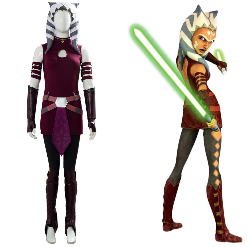 Костюм для косплея из Звездных войн клон Ahsoka Tano костюм униформа взрослых