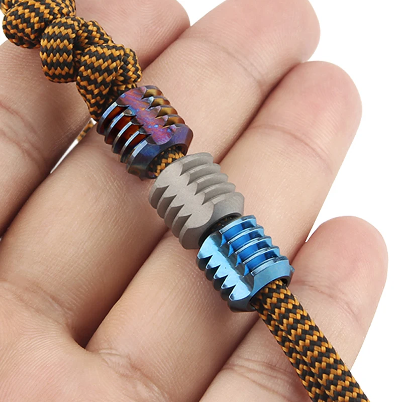 Сделай сам титановые бусины для ножа Паракорд зонтик веревка шнура нож EDC шнурок