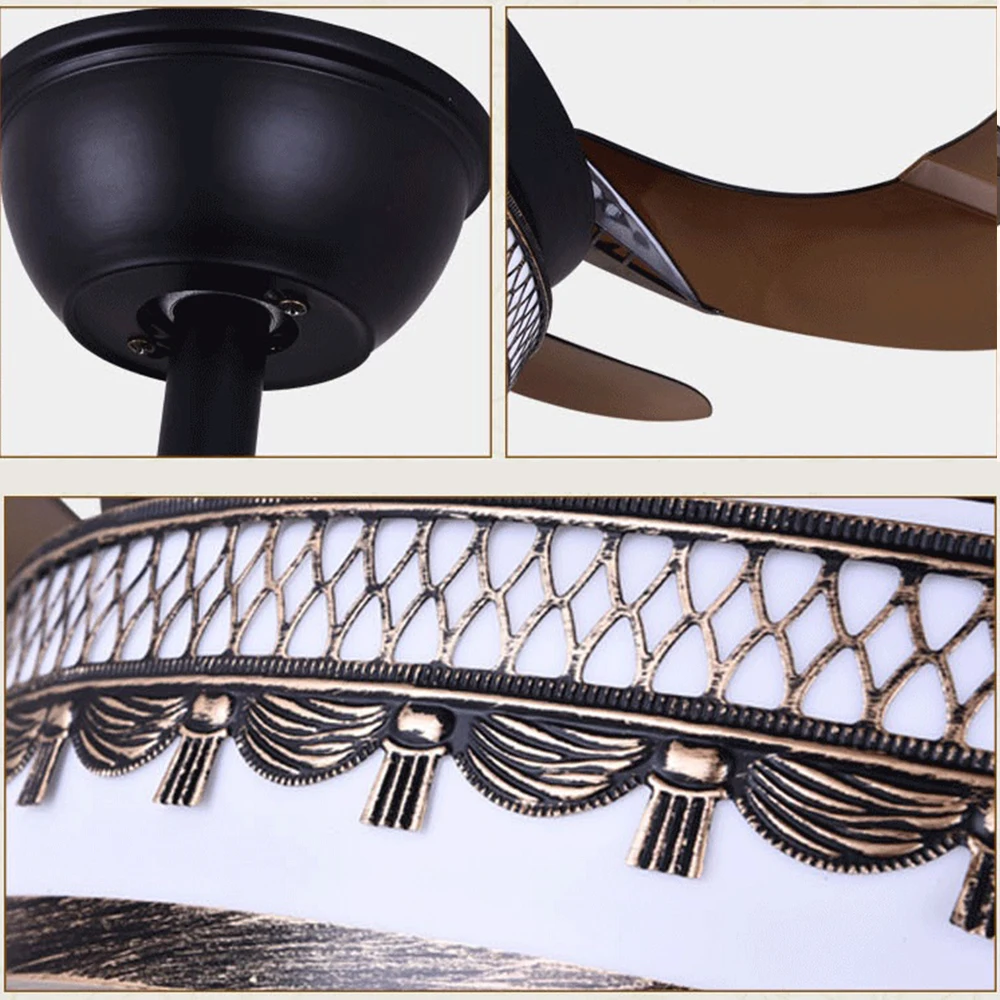 Светодиодный потолочный вентилятор светильник с 42 дюймовым Bluetooth стерео пультом