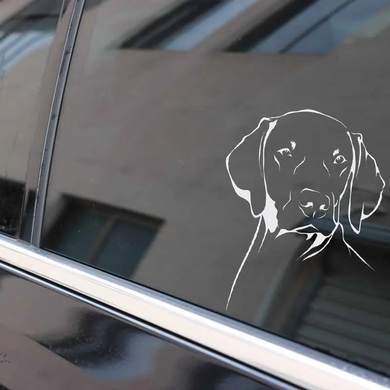 

13x16.2cm Weimarana Dog Animal Pet PVC Waterproof Sunscreen Decal Car Sticker Cartoon Black/silver
