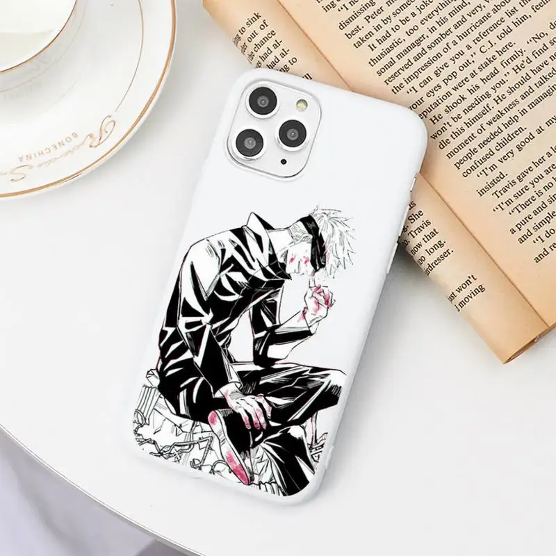 

Jujutsu Kaisen Phone Case Candy Color White for iPhone 11 pro XS MAX 8 7 6 6S Plus X 5S SE 2020 XR