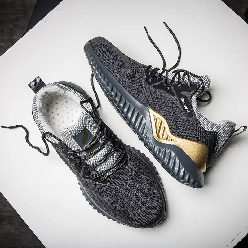 

Flying Woven Men Running Shoes LIght Comfortable Outdoor Sneakers Hot Sale Male Footwear Big Size Athletic Movement Classic Shoe