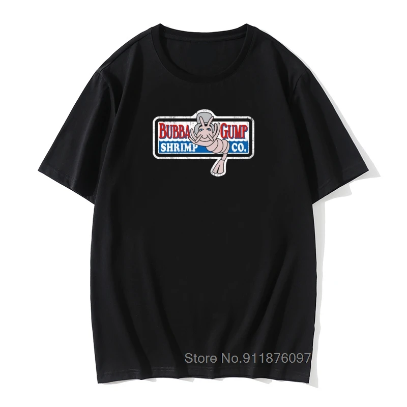 

Mens Forrest Gump T Shirts Bubba Gump T-Shirt Print Tee Shirt Awesome Classic 100% Cotton Men Tshirt