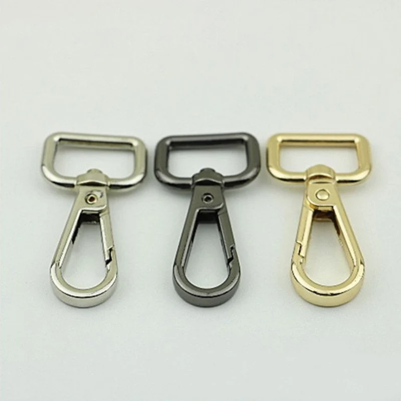 

10 шт. аксессуары для багажа, плечевой ремень, крючок, пряжка, ювелирные изделия, светло-золотой, серебряный, цвет пистолет, брелок, большая застежка-карабин