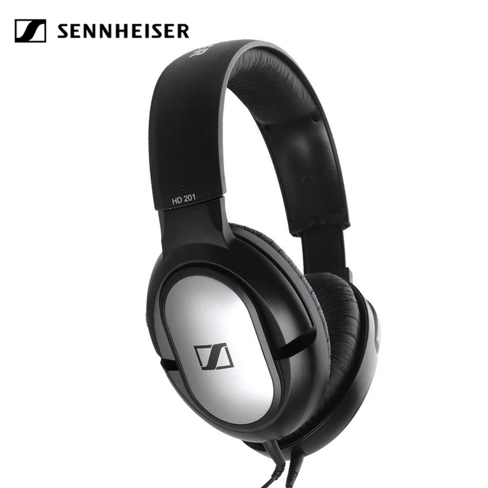 Оригинальные стереонаушники Sennheiser HD201 проводные шумоизоляционные наушники 3 5 мм