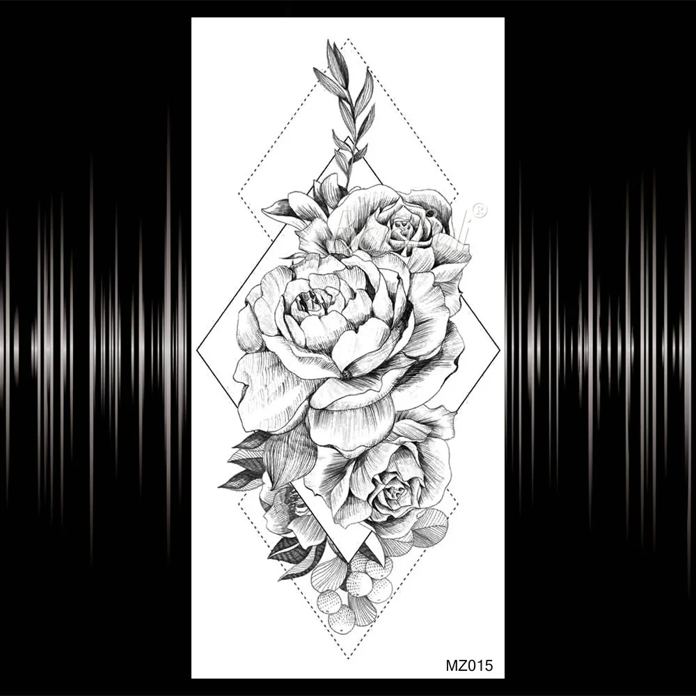 Алмазные бриллианты на кожу временные хризантемы тату цветок руку наклейка для